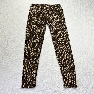 LuLaRoe Black and Tan Patterned Leggings one size